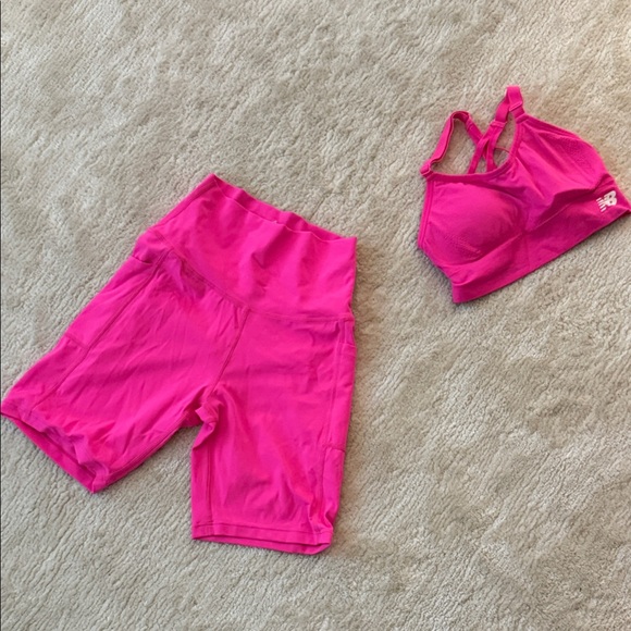 Other - Pink Sports Bra and Shorts Set